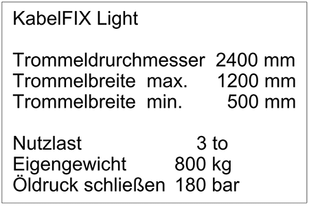 KabelFIX light Datenblatt